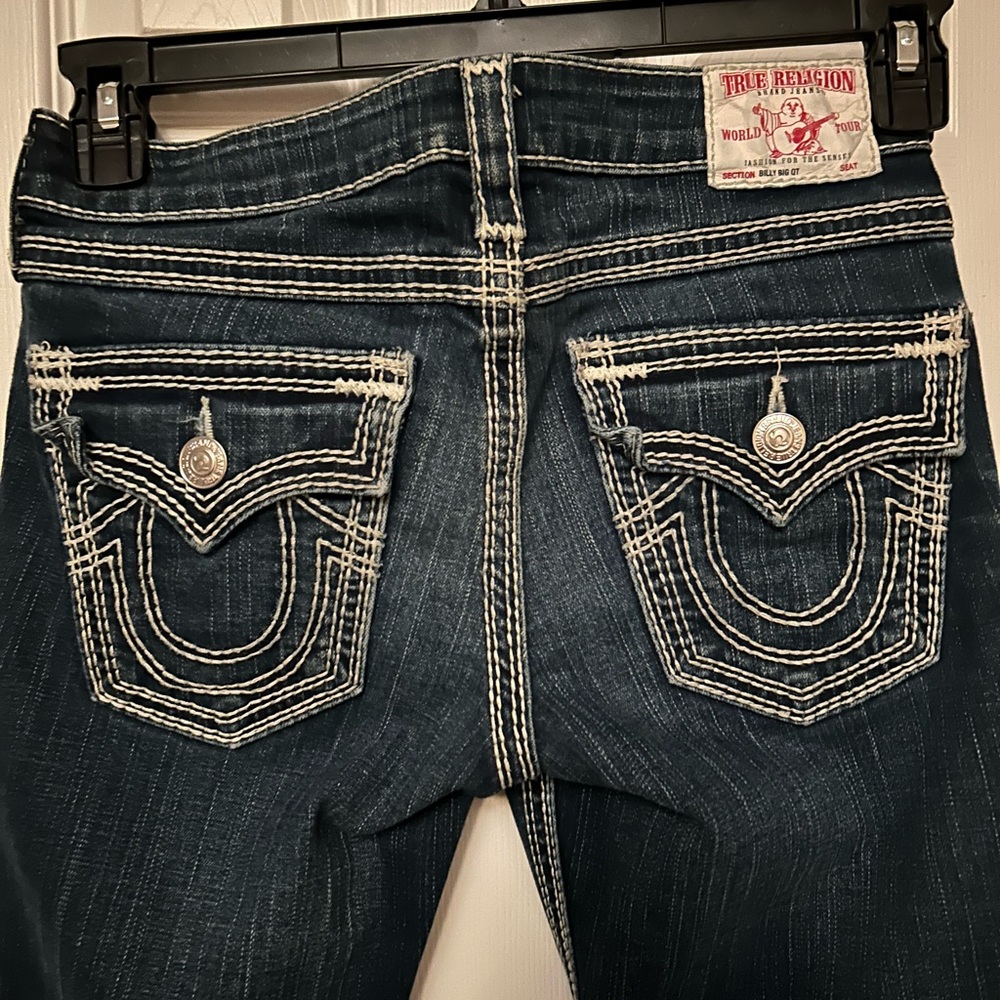True Religion Women's Dark Blue Straight Leg Jeans. Sz. 27